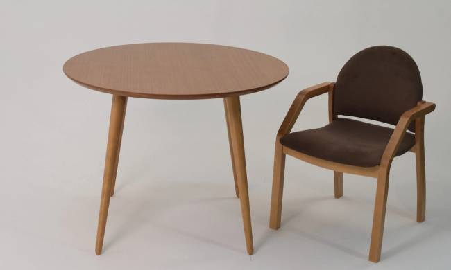 Стол Монте К 100 натур со стульями Джуно натур велюр коричневый Стол Монте К 100 натур со стульями Джуно натур велюр коричневый