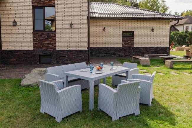 Комплект LANA DINING L светло-серый