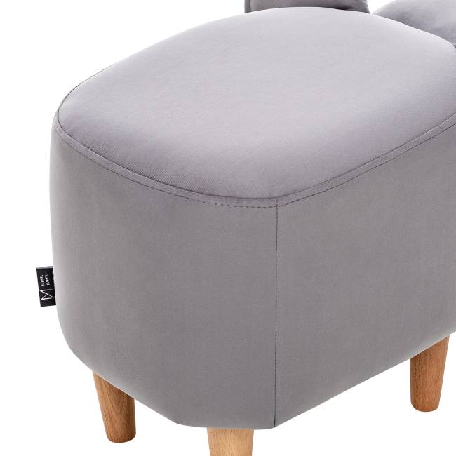 Пуф Leset Мышка V32 серый, компаньон V01 белый Бук