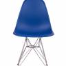 Стул Eames синий, опора металл
