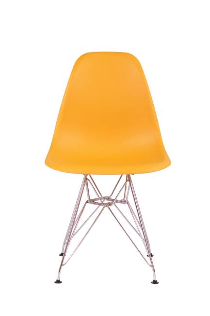 Стул Eames желтый, опора металл Стул Eames желтый, опора металл