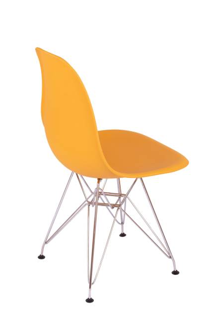 Стул Eames желтый, опора металл Стул Eames желтый, опора металл