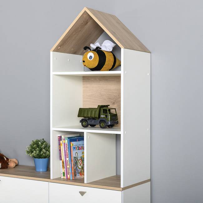 Мебель для детской комнаты с кроватями для двоих детей Эйп цвет белый/дуб белый