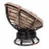 Кресло-качалка PAPASAN/ПАПАСАН w 23/01 B /с подушкой/ 115х78х104 см, Antique brown (античный черно-коричневый), экошерсть Коричневый, 1811-5 Antique brown (античный черно-коричневый)