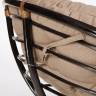 Кресло-качалка PAPASAN/ПАПАСАН w 23/01 B /с подушкой/ 115х78х104 см, Antique brown (античный черно-коричневый), экошерсть Коричневый, 1811-5 Antique brown (античный черно-коричневый)