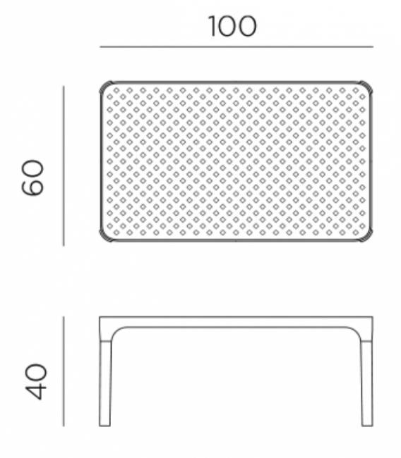 Столик пластиковый журнальный Net Table 100 белый 1000х600х400 мм Столик пластиковый журнальный Net Table 100 белый 1000х600х400 мм
