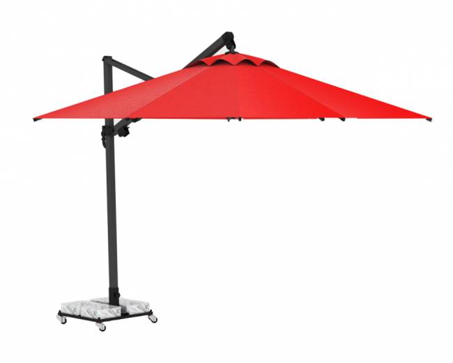 Зонт профессиональный 3х4 м Banana Plus черный, серый 3000х4000 мм