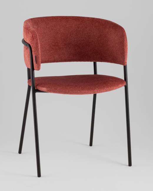 Кресло Нэлли New буклированный велюр терракотовый