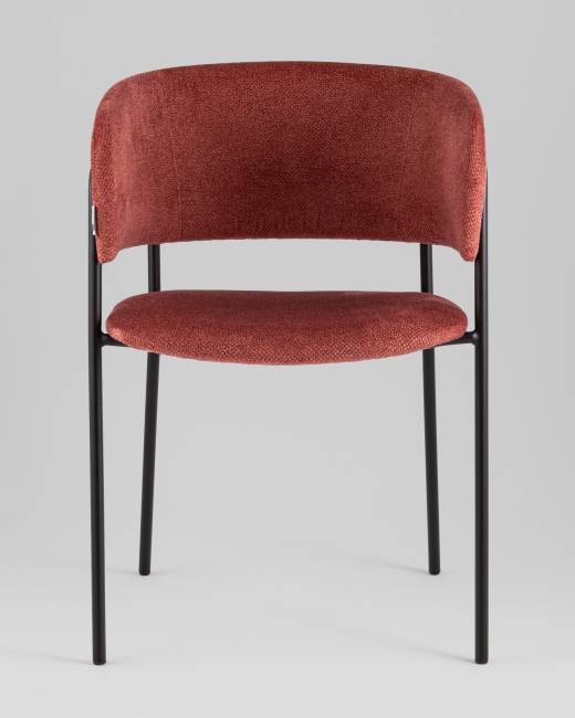 Кресло Нэлли New буклированный велюр терракотовый