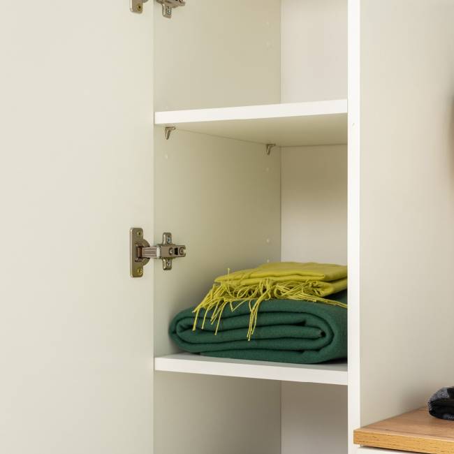 Набор из трёх шкаф-пеналов Октава цвет белый шагрень/дуб крафт золотой