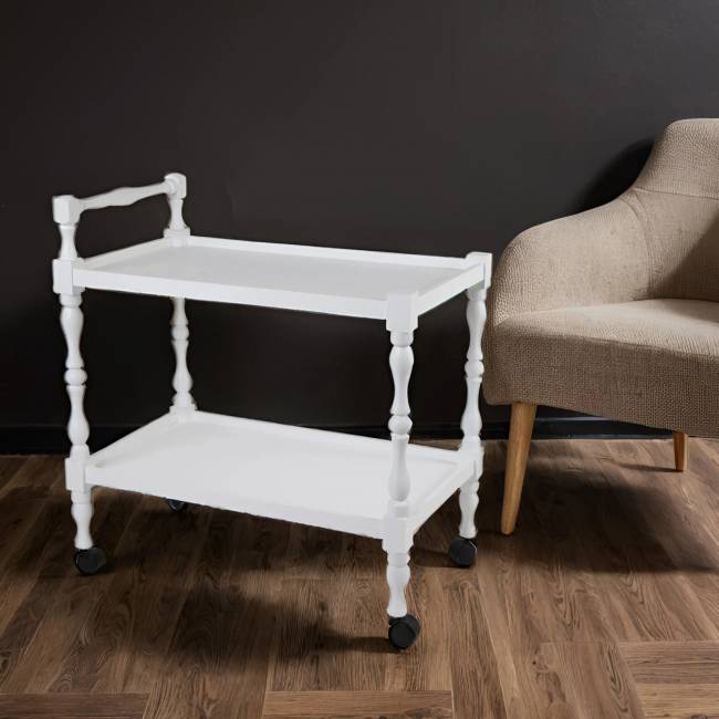 Стол сервировочный Бридж белый