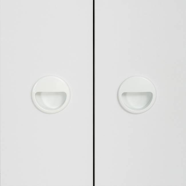 Два компьютерных стола и платяной шкаф Вуди цвет белый премиум/дуб крафт золотой