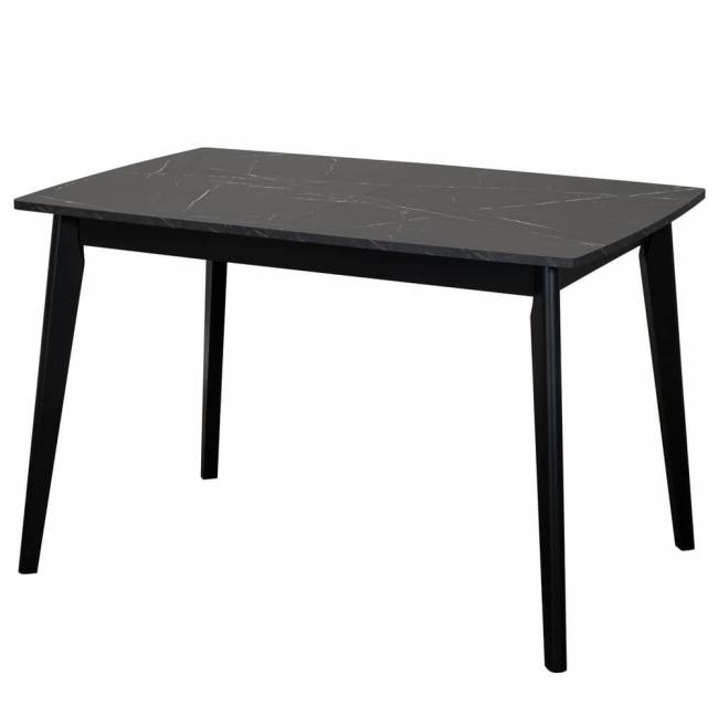 Стол Oslo раскладной 120-160x80x76см, Мрамор неро, чёрный Стол Oslo раскладной 120-160x80x76см, Мрамор неро, чёрный
