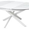 Стол TRENTO 120 HIGH GLOSS STATUARIO Белый мрамор глянцевый, керамика/ белый каркас, ®DISAUR