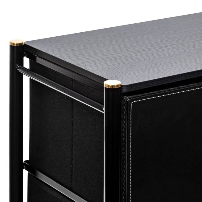 Комод Leset Хайди 4 ящика Чёрный Чёрный Комод Leset Хайди 4 ящика Чёрный Чёрный