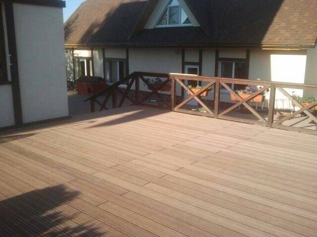 Террасная доска ECODECK (ЭКОДЕК) шовная, 23,5*165*4000 мм, коричневый