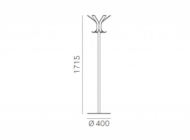 Вешалка напольная Ray Ø400х1715 мм
