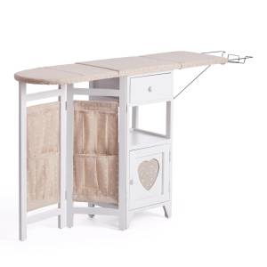 Гладильный комод с 2 ящиками Secret De Maison AMANT  (mod. XD1268) дерево павловния, мдф, 126х30х72см, white (белый) white (белый) дерево павловния, мдф