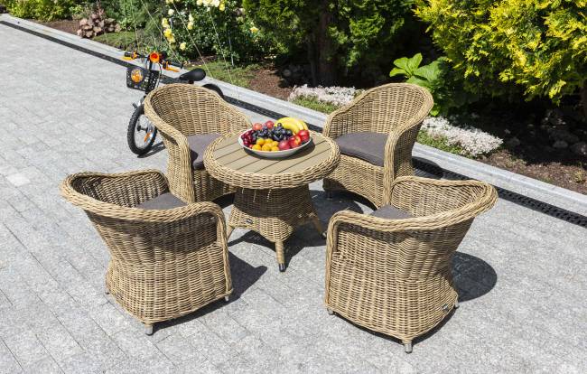 "Равенна" кофейный стол из искусственного ротанга, цвет соломенный "Равенна" кофейный стол из искусственного ротанга, цвет соломенный