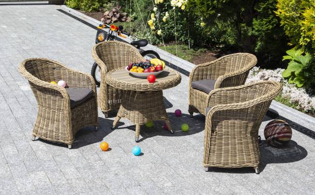 "Равенна" кофейный стол из искусственного ротанга, цвет соломенный "Равенна" кофейный стол из искусственного ротанга, цвет соломенный