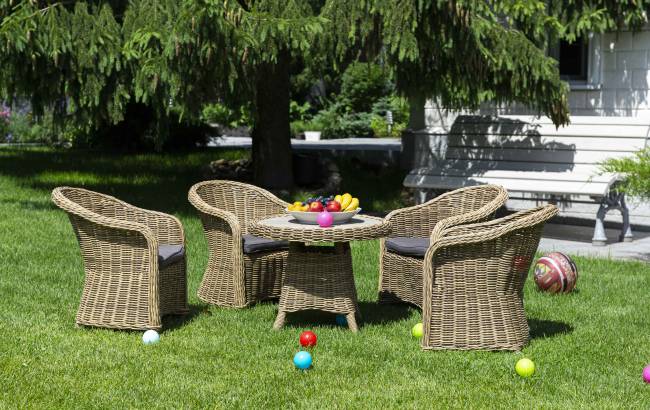 "Равенна" кофейный стол из искусственного ротанга, цвет соломенный "Равенна" кофейный стол из искусственного ротанга, цвет соломенный