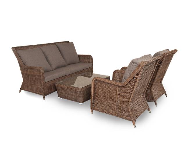 "Гляссе" лаунж-зона из искусственного ротанга, цвет коричневый "Гляссе" лаунж-зона из искусственного ротанга, цвет коричневый