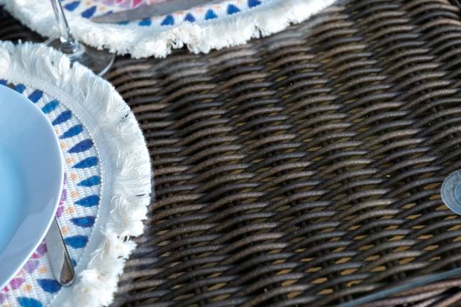 "Сицилия" обеденная группа плетеная, цвет коричневый "Сицилия" обеденная группа плетеная, цвет коричневый