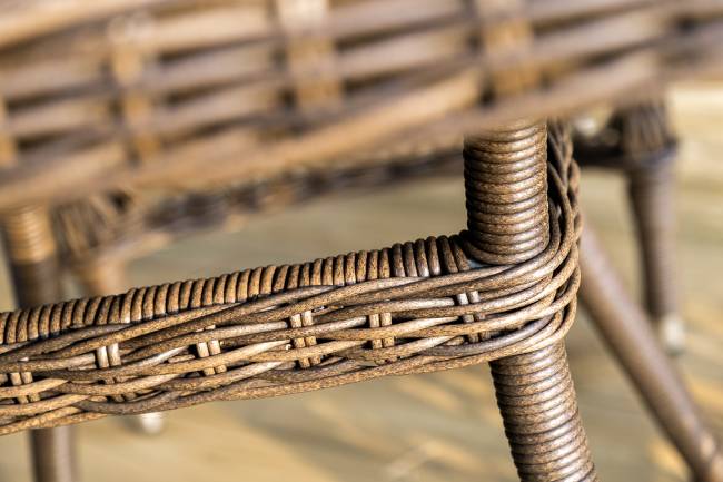 "Сицилия" обеденная группа плетеная, цвет коричневый "Сицилия" обеденная группа плетеная, цвет коричневый