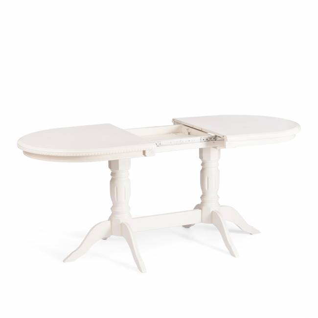 Стол COPPOLA бук, мдф, 140+40x80x77см, Ivory white Ivory white бук, мдф Стол COPPOLA бук, мдф, 140+40x80x77см, Ivory white Ivory white бук, мдф