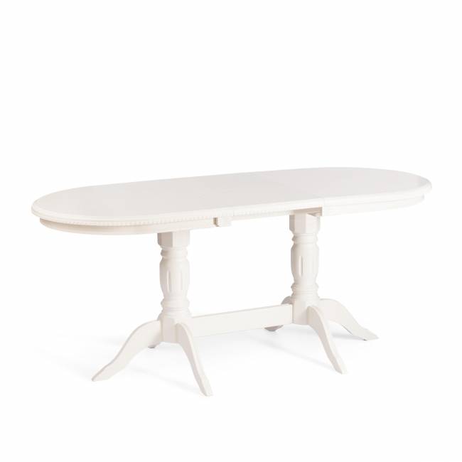 Стол COPPOLA бук, мдф, 140+40x80x77см, Ivory white Ivory white бук, мдф Стол COPPOLA бук, мдф, 140+40x80x77см, Ivory white Ivory white бук, мдф