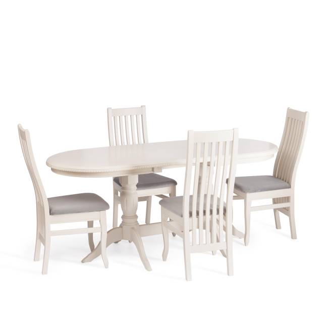 Стол COPPOLA бук, мдф, 140+40x80x77см, Ivory white Ivory white бук, мдф Стол COPPOLA бук, мдф, 140+40x80x77см, Ivory white Ivory white бук, мдф