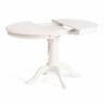 Стол STEFANO круглый бук, мдф, D90+30x77см, Ivory white Ivory white бук, мдф