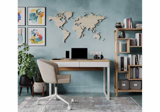 Компьютерный стол Реус 115х70х77 дуб вотан / белый