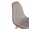Стул CINDY SOFT (mod. C1021F1-1) / 1 шт. в упаковке фактурный велюр/дерево бук, 55 х 48 х 83 см, Серый LY1701-26 / натуральный серый