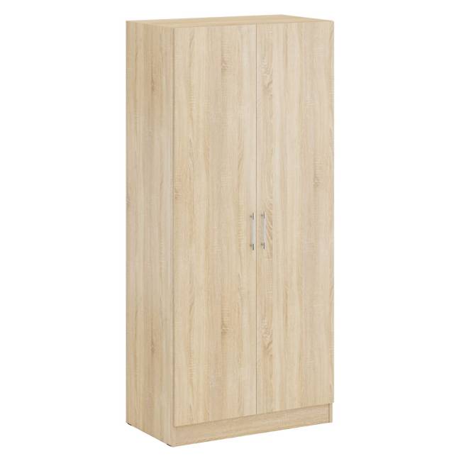 Двуспальная кровать с ящиками 1800 со шкафом для одежды 2-х створчатым Стандарт цвет дуб сонома