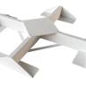 Зонт профессиональный двухкупольный 3х6 м Alu Double Starwhite белый, бордовый 3000х6000 мм