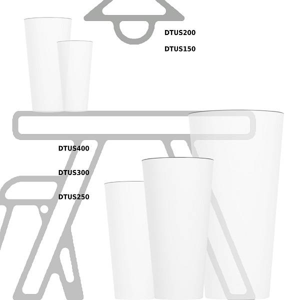 Кашпо для цветов TUBUS SLIM DTUS300-S449 белый 2 предмета 15 и 27л