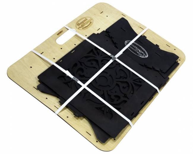 Мангал разборный, вертикальный, сталь AISI304, 3мм