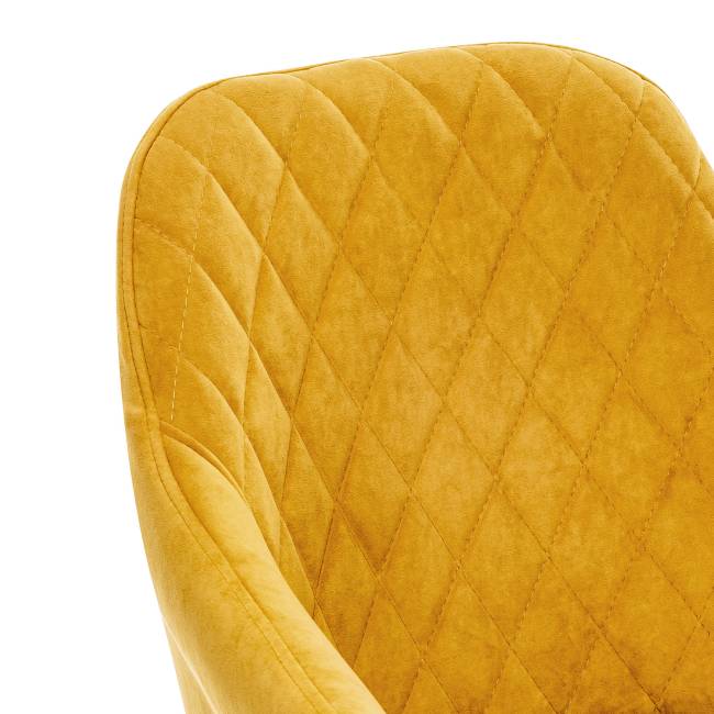 Стул с подлокотниками Leset Слим, каркас Черный, велюр Горчица Горчица Черный Стул с подлокотниками Leset Слим, каркас Черный, велюр Горчица Горчица Черный