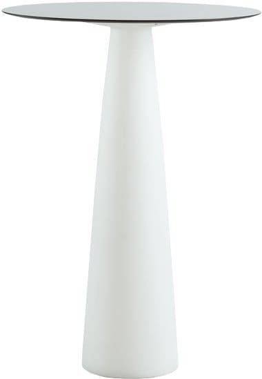Стол из HPL пластика барный светящийся Hopla Lighting белый Ø690х1100 мм