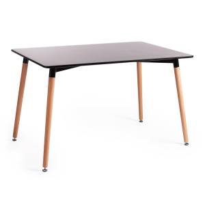 Стол JOHN (mod. T1001) МДФ/дерево, 120 х 80 х 75 см , Black (черный)/ Natural (натуральный) Стол JOHN (mod. T1001) МДФ/дерево, 120 х 80 х 75 см , Black (черный)/ Natural (натуральный)