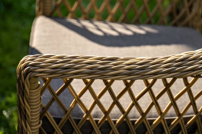 "Сицилия" обеденная группа плетеная, цвет соломенный "Сицилия" обеденная группа плетеная, цвет соломенный