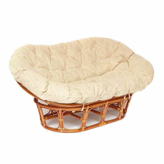 Диван MAMASAN/МАМАСАН 23/02 W /с подушкой/ подушка 182х119 см, 169х102х80 см, Cognac (коньяк), ткань, Старт