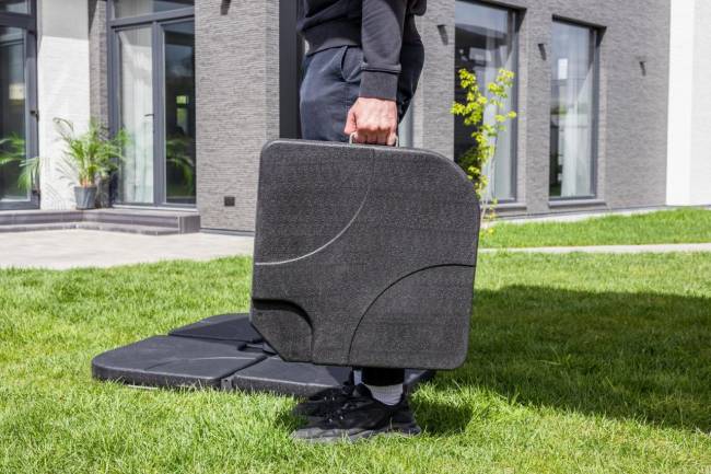 Зонт SKY BLACK круглый в комплекте с утяжелителями