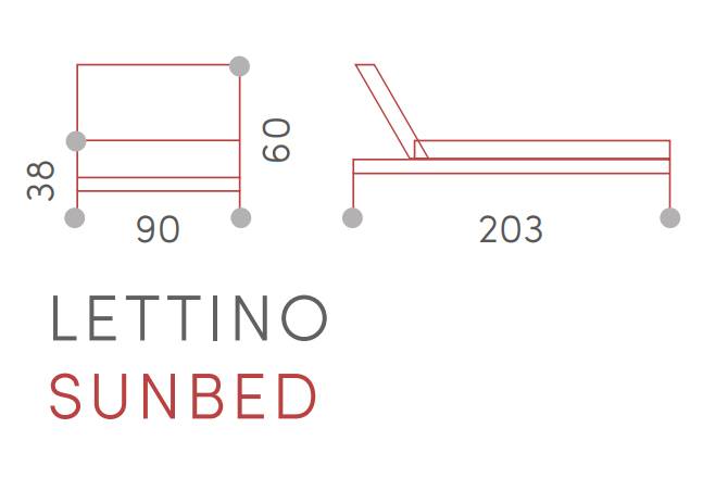 Шезлонг-лежак мягкий Bite антрацит, темно-серый 2030х900х600 мм