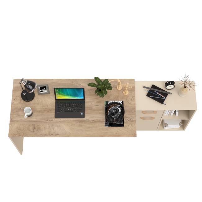 Стол-трансформер письменный Лайт 03.245F цвет сатин/дуб эндгрейн элегантный