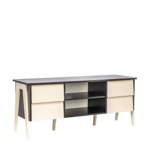 ТВ-тумба Leset "Сканди" Венге, компаньон Дуб шампань Дуб шампань