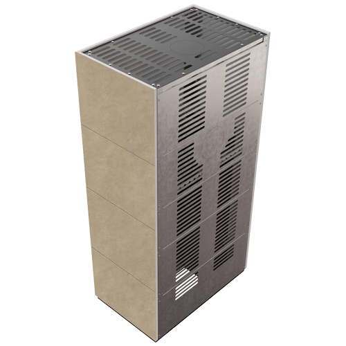 Каминокомплект Kratki PRO FLOKI FOKOS RENA угловое стекло слева