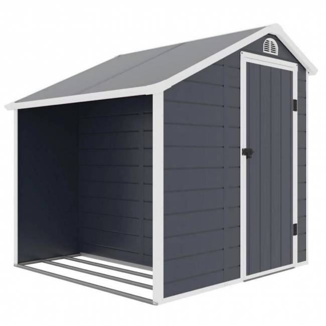 Сарай/Дровница  Wotex Storage-02-3 (серый с белым) 204x192x204 cм Сарай/Дровница  Wotex Storage-02-3 (серый с белым) 204x192x204 cм