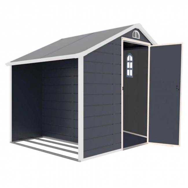 Сарай/Дровница  Wotex Storage-02-3 (серый с белым) 204x192x204 cм Сарай/Дровница  Wotex Storage-02-3 (серый с белым) 204x192x204 cм